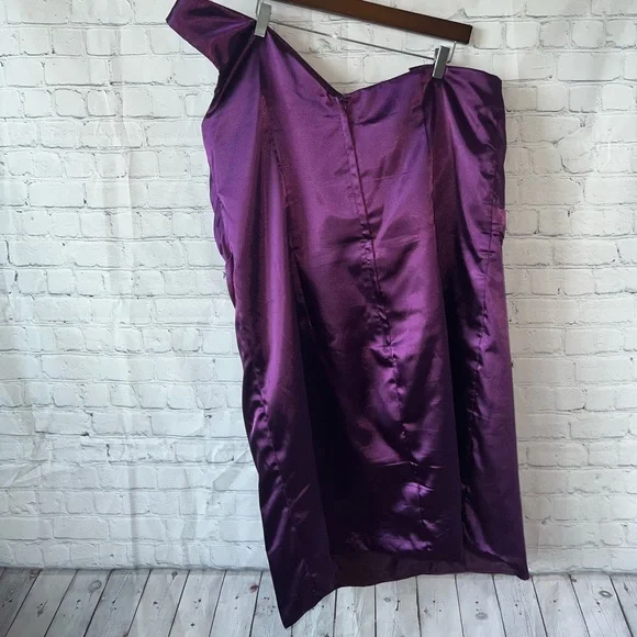 Light In The Box Purple Bow Tie Bedazzled Dress size 3X - Picture 9 of 12